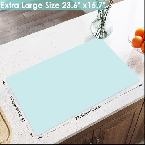 Extra Large Silicone Craft Mat for Kids (Mint Green / 23.6"L x 15.7"W)