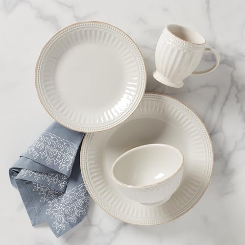White French Perle Groove 4Pc Place Setting (4-Piece Place Setting)