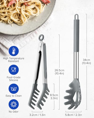 Silicone Spaghetti Spoon and Pasta Tong