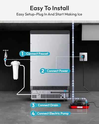 Under Counter Ice Maker with Drain Pump