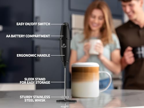 Zulay Premium Gift Milk Frother Set (Grand Executive Black / Gift Box Frother)