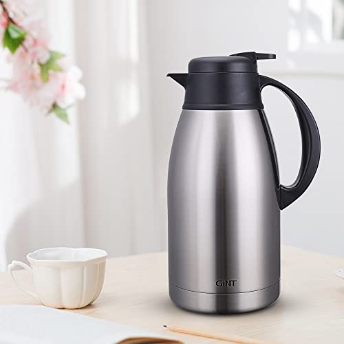 Stainless Steel Thermal Coffee Carafe (Silver / 65 Ounces)
