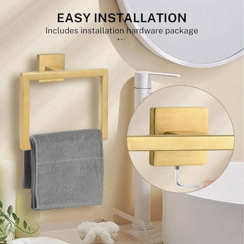 Brushed Gold Towel Ring (Brushed Gold / 1 Pc)