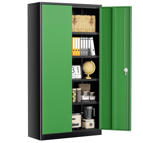Metal Storage Cabinet (Black Green / 72")