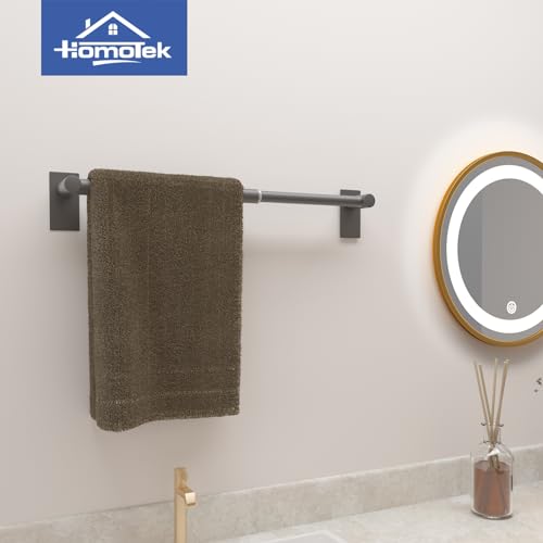 Adhesive Adjustable Towel Bar (1 Pack / Heavy Duty-self-adhesive-matte Black)