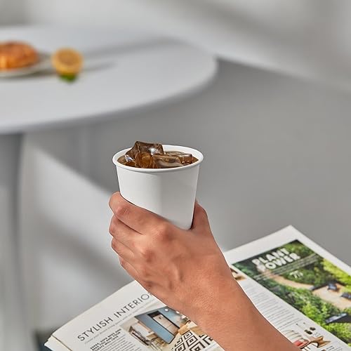 300Pack 10oz Disposable Paper Coffee Cups White Hot Coffee Cups (10oz)