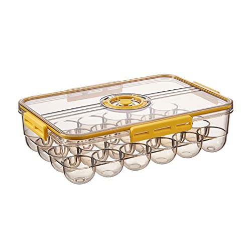 Egg Holder for Fridge 24 Container With Lids for Timer