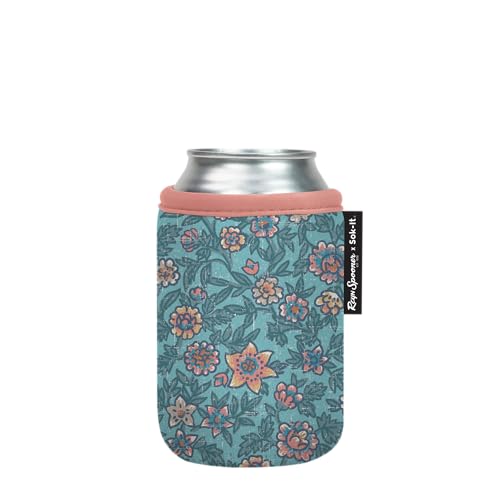 CanSok Sleeve for Beer & Soda Insulated Neoprene Cover (Reyn Spooner Wild Flowers / 12oz Can Sleeve)