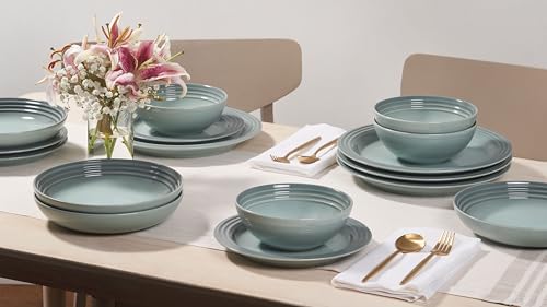 Stoneware Set of 4 Dinner Plates (Sea Salt)