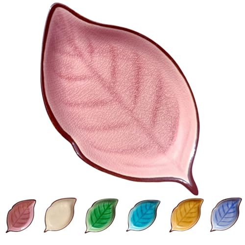 Ceramic Spoon Rest for Stove Top & Kitchen Counter Cooking Spoon Holder for Stove (A, Pink)