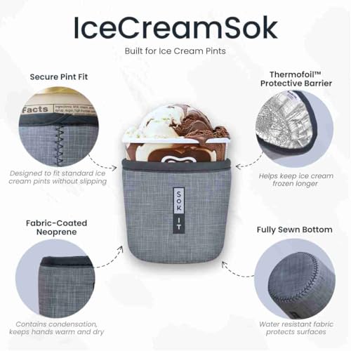 IceCreamSok Insulated Neoprene Cover (Blooms and Blades / Fits Tapered Pints)
