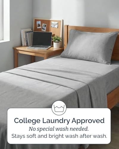 Twin XL 3 Piece Sheet Set (40 - Heathered Grey / Twin XL)