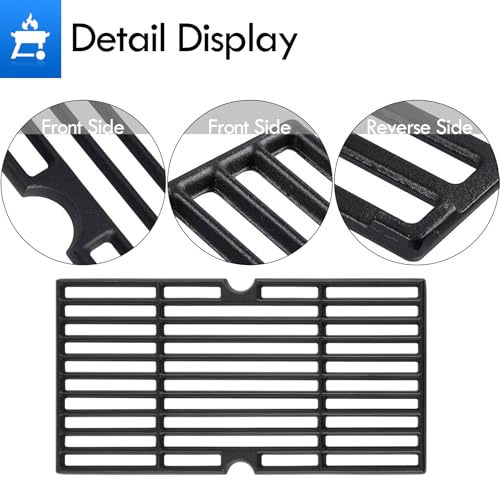 G460-0500-W1 Cooking Grate Grill Replacement Parts for Char Broil Grill Grates 463672016 463645015 463251414 463633316 463642116 463672416 463650413 Charbroil 2 Burner Grill Replacement Grates (16 15/16 x 16 5/8" for Charbroil)
