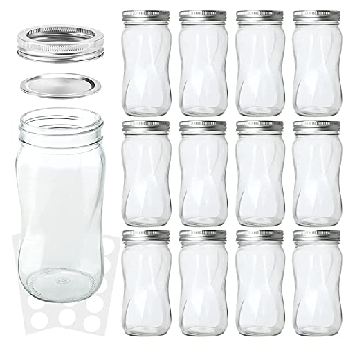 16oz Regular Mouth Mason Jars (12 PACK)