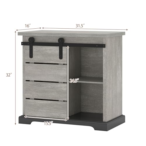 Sideboard Coffee Bar Cabinet (White)