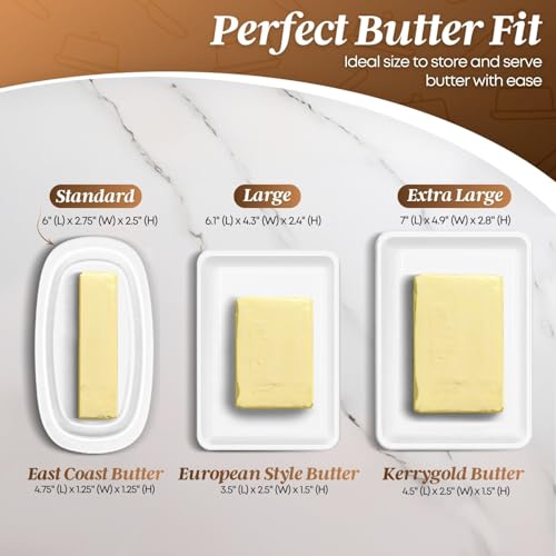 Standard Ceramic Butter Dish with Lid (White / Standard)