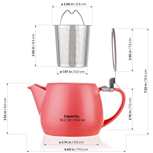 Pluto Porcelain Small Teapot Red (Red)