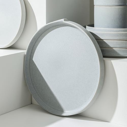 Bao 4 Piece Dinner Plate Set Stoneware (Blue-Grey / 4-Piece - Dinner Plate)