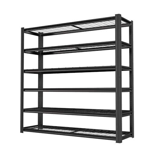 6 Tier Heavy Duty Garage Shelving (6T 62" W x 24" D x 84" H)