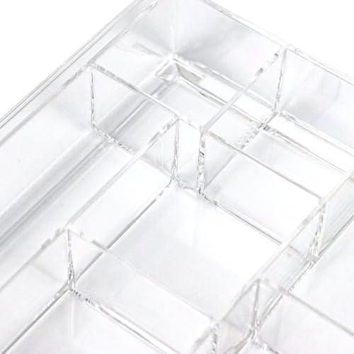 8 Section Clear Drawer Organizer