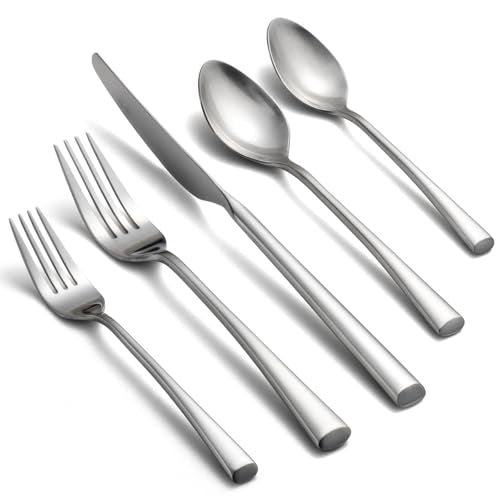 Bailey 40 Piece Forged Stainless Steel Flatware Set Cutlery Set (Satin / 40 pieces for 8)