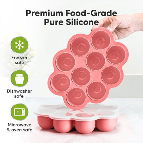 Silicone Food Freezer Trays with Lid (Blossom)