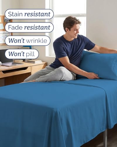 Twin XL 3 Piece Sheet Set (20 - Denim Blue / Twin XL)