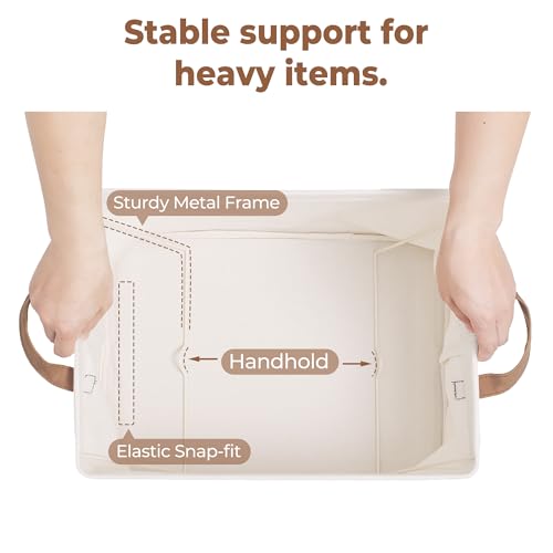 Storage Basket for Shelves (Natural Color / 16 ½" L x 12" W x 10 ¼" H)