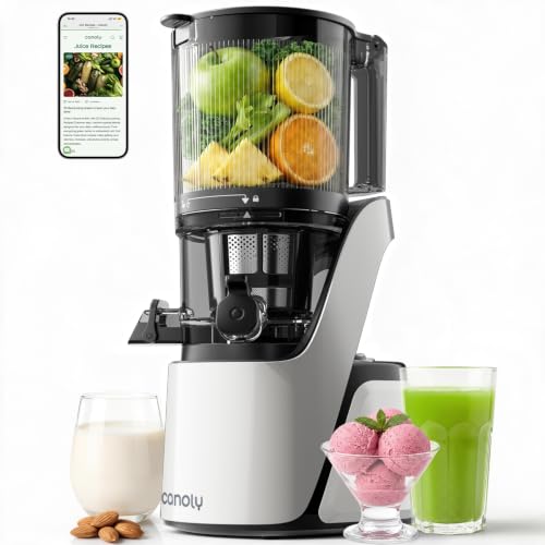 3-in-1 Cold Press Juicer C16, Makes Juice & Sorbet & Nut Milk (Pearl White)
