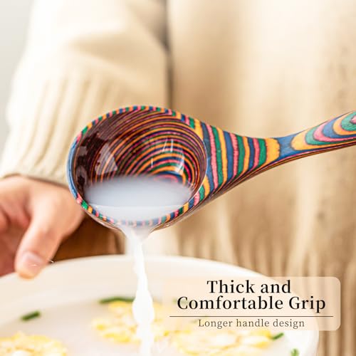 Pakkawood Rainbow Deep Soup Ladles