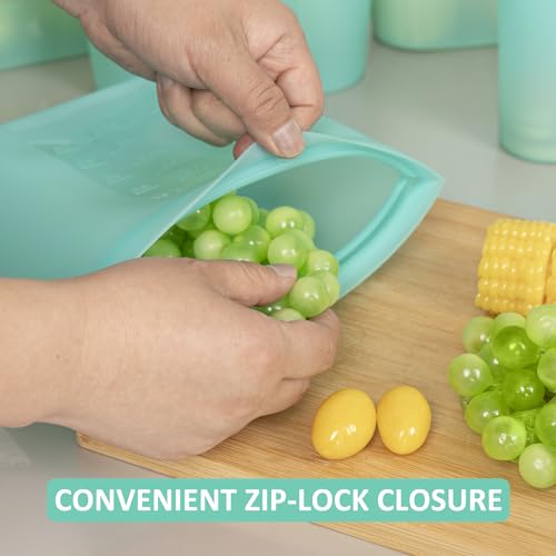 Reusable Food Bags (Aqua | M+S+XS | 8 Pack)