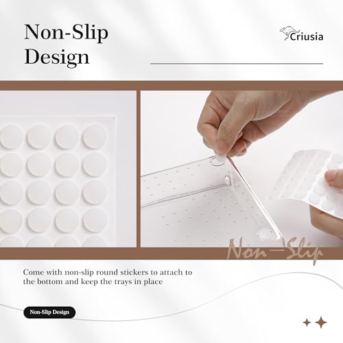 11 PCS Clear Plastic Drawer Organizer Set (11 Count)