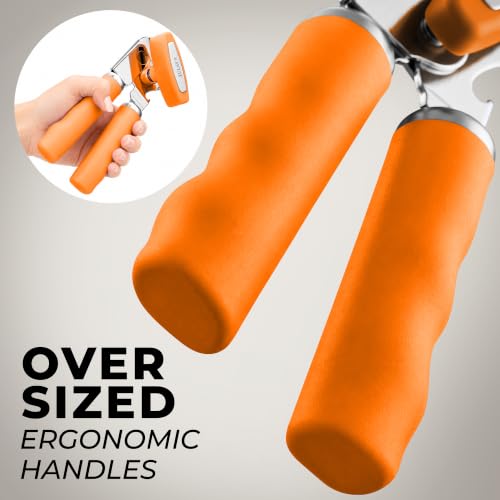 Stainless Steel Swing Open Manual Can Opener Comfortable Grip (Orange / Swing Open)
