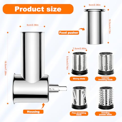 Slicer Shredder Attachments for Stand Mixers (Slicer Shredder-4pcs)