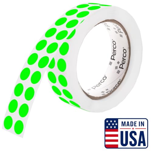 Neon Green Round Circle Dot Sticker 1 (Green - Neon / 0.5 Inch)