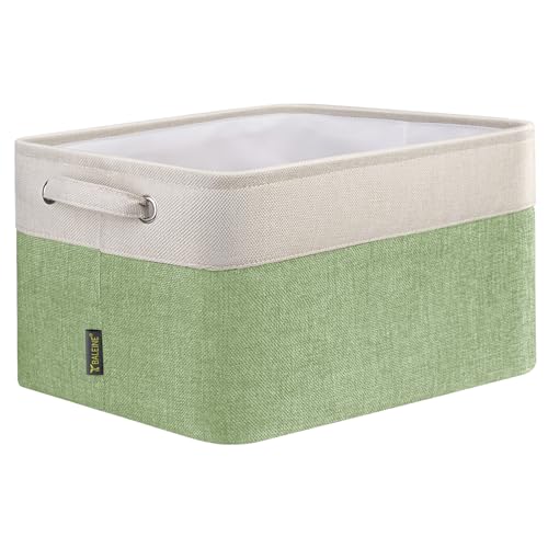 1 Pack Fabric Closet Storage Bins for Shelves (Green / 1PCS/Small-12x8x8)