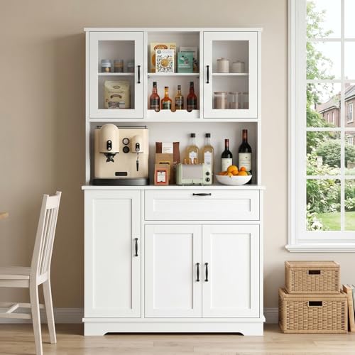 Kitchen Pantry Cabinet (White)