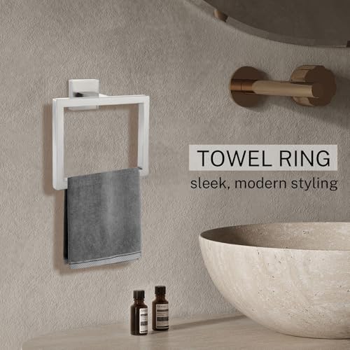Brushed Nickel Towel Ring Towel Holder for Bathroom Bath Towel Hanger Stainless Steel Bathroom Hardware Accessories Wall (Brushed Nickel / 1 Pc)