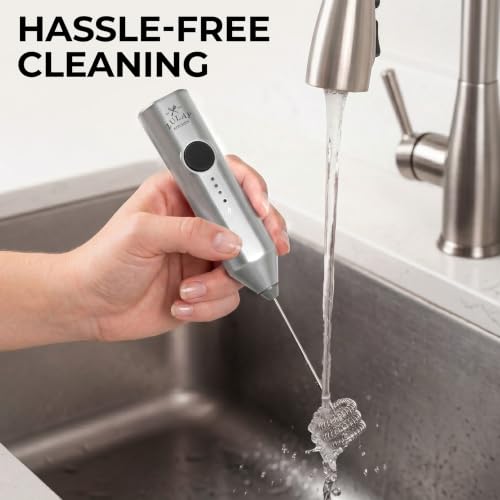 Rechargeable Milk Frother Handheld (ZK Dynamic Tornado Silver / Rechargeable Z1 Motor Max)