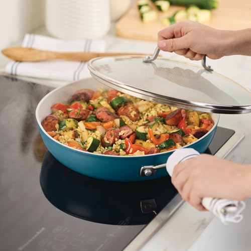 Hard Anodized Ceramic Induction Nonstick Cookware Frying Pan (12.25-Inch)