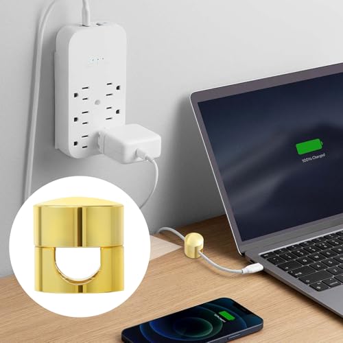10 Sets Charger Holders for Cords (10 Sets / Gold)