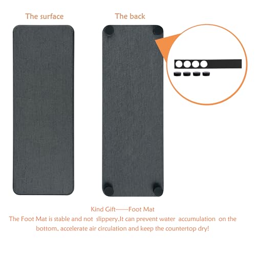 2Pcs Stone Soap Trays Water Absorbing Diatomite Coaster (Dark Gray / 8.7" x 3.2")