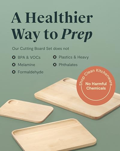 4 Piece Double Sided Wood Cutting Board Set (Set (Multiple Sizes))