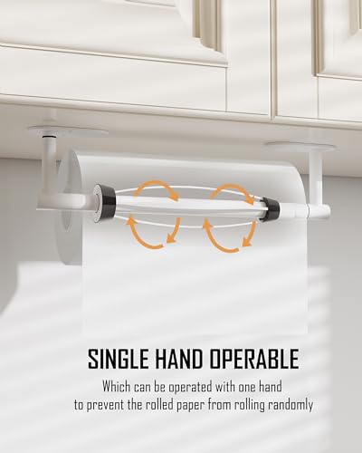 Paper Towel Holder Under Cabinet One Hand Operable