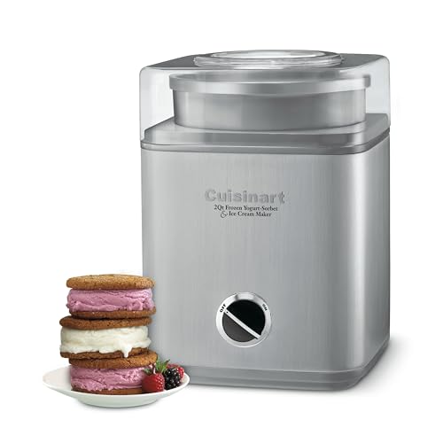 Ice Cream Maker Machine (Brushed Chrome / 2 Quart)