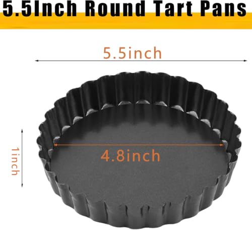 Mini Tart Pan 6PCS (5.5*1Inch)