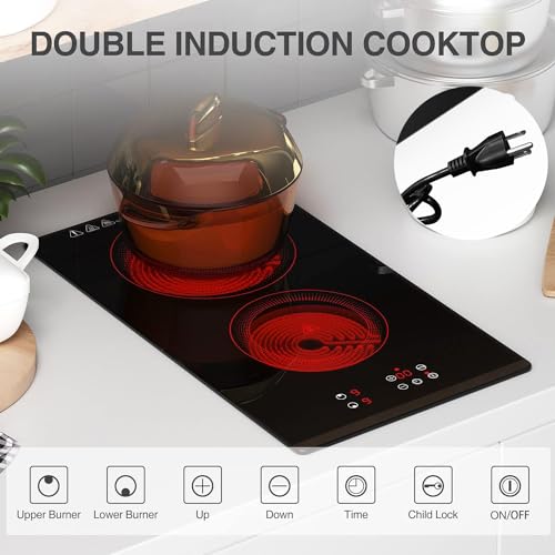 12 Inch 2 Burner Electric Cooktop