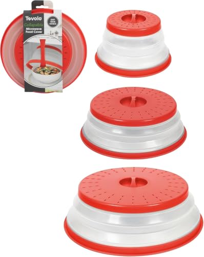 Microwave Splatter Cover for Food (Candy Apple Red / Small/Medium/Large - 3-Pack)