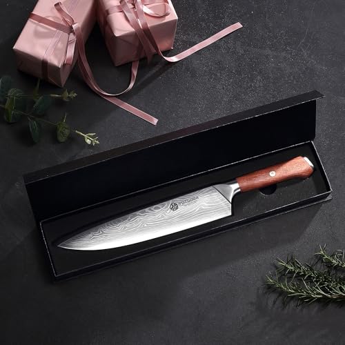 9 Inch Japanese Chef Knife with Full Tang Rosewood Handle (9 inch chef knife)