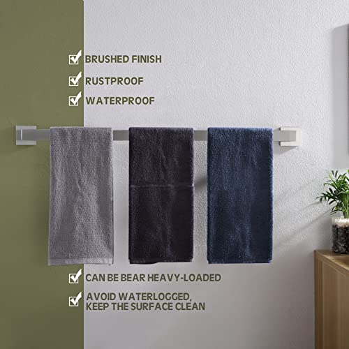 32 Inch Single Towel Bar (Brushed Steel / 32-Inch)